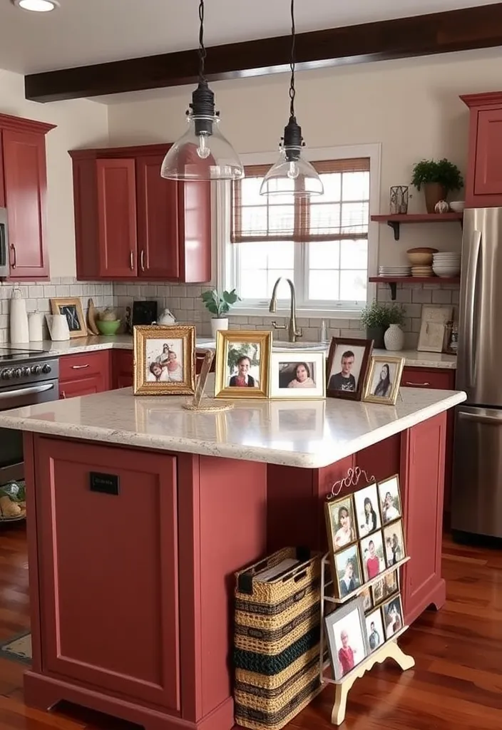 21 Kitchen Island Countertop Decor Ideas to Inspire Your Next Project! 18 21 Kitchen Island Countertop Decor Ideas to Inspire Your Next Project! - 15. Family Photos