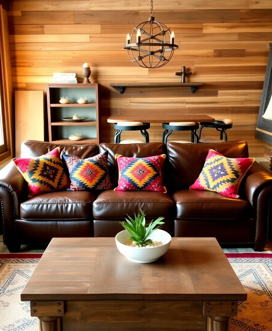 21 Modern Western Living Room Decor Ideas That Will Make You Feel Right at Home! 6 21 Modern Western Living Room Decor Ideas That Will Make You Feel Right at Home! - 1. Leather Couches with Vintage Accents