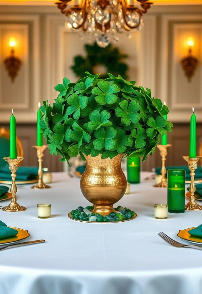 21 Stunning St. Patrick's Day Decorations That Will Transform Your Home into a Lucky Oasis! 10 21 Stunning St. Patrick's Day Decorations That Will Transform Your Home into a Lucky Oasis! - 7. Shamrock Centerpieces