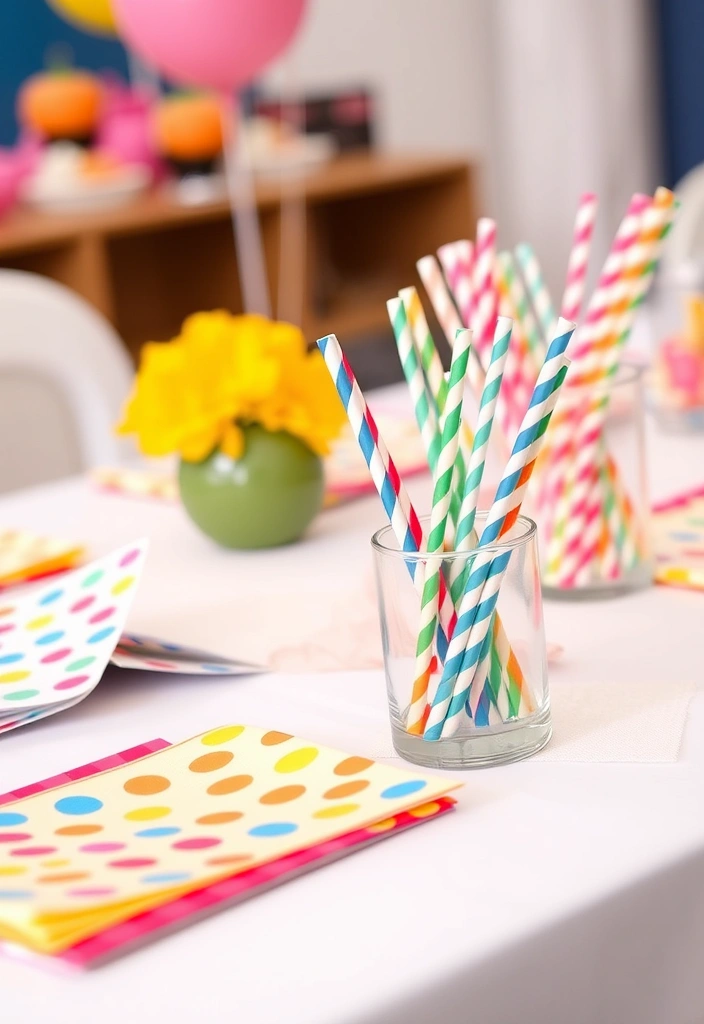 21 Fun Galentine's Party Decor Ideas That Will Make Your Friends Swoon! 21 21 Fun Galentine's Party Decor Ideas That Will Make Your Friends Swoon! - 18. Themed Napkins and Straws