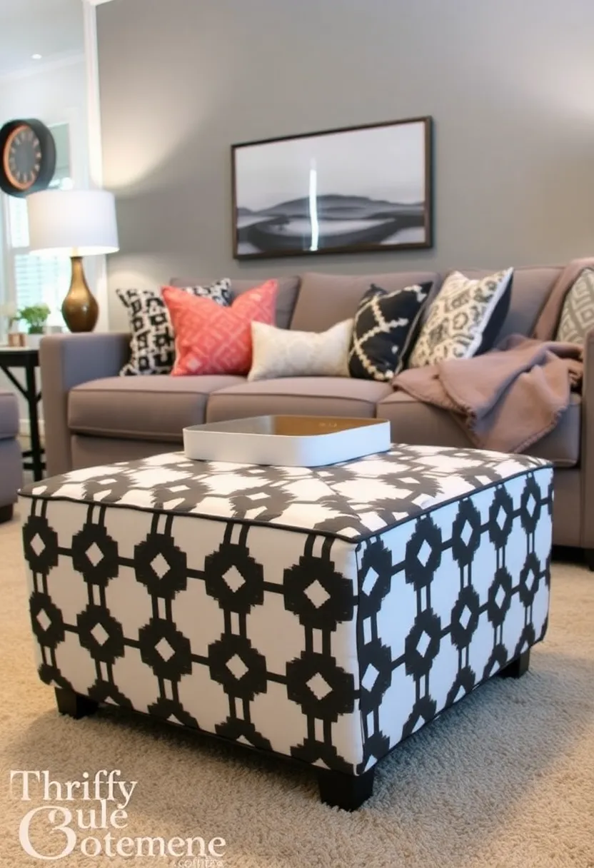 21 Thrift Flip Decor Ideas That Will Transform Your Home on a Budget! 15 21 Thrift Flip Decor Ideas That Will Transform Your Home on a Budget! - 12. Thrifted Ottoman Transformation