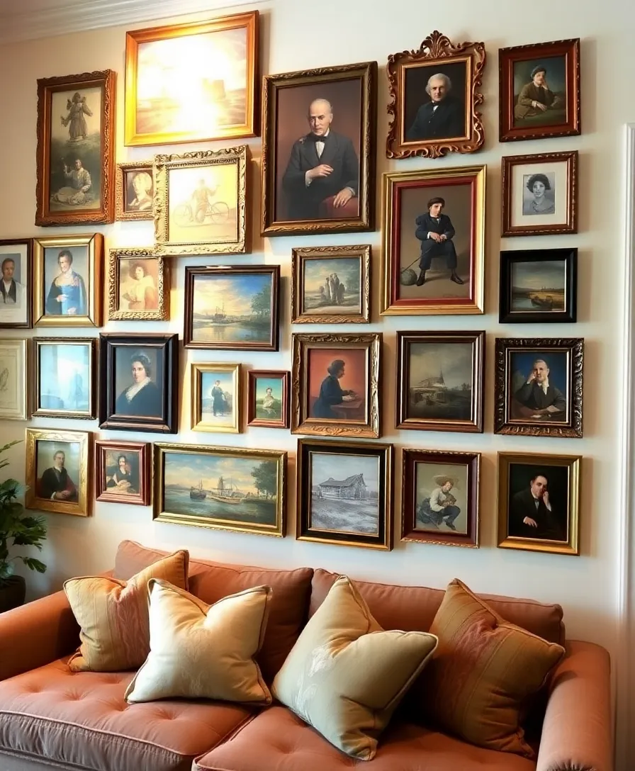 21 Antique Home Decor Ideas That'll Give Your Living Room Timeless Charm 12 21 Antique Home Decor Ideas That'll Give Your Living Room Timeless Charm (You Won't Believe #10!) - 8. Vintage Artwork