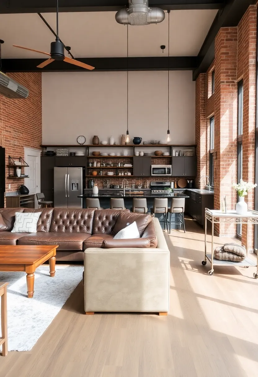 21 Stunning Open Space Living Room and Kitchen Designs You’ll Want to Copy! 5 21 Stunning Open Space Living Room and Kitchen Designs You’ll Want to Copy! - 2. Industrial Chic