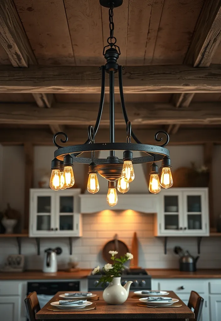 21 Vintage Farmhouse Kitchen Ideas That'll Make You Want to Cook in Style! 7 21 Vintage Farmhouse Kitchen Ideas That'll Make You Want to Cook in Style! - 4. Vintage Lighting Fixtures