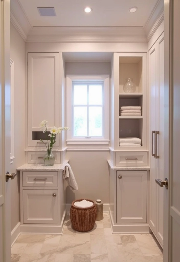 21 Elegant Bathroom Design Ideas That'll Make You Feel Like Royalty 20 21 Elegant Bathroom Design Ideas That'll Make You Feel Like Royalty (Number 8 Is Stunning!) - 17. Custom Built-Ins